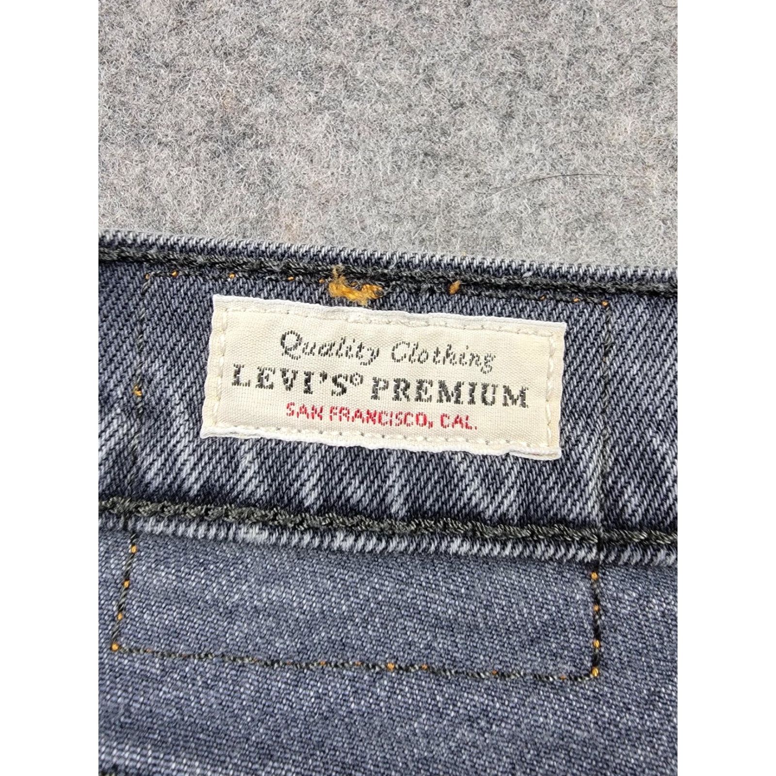 Levi's Levi's Premium 501 S Skinny Jeans Mens 29x28 Gray Button Fly Distressed Slim Denim Cotton 501 Size US 29 - 5 Thumbnail