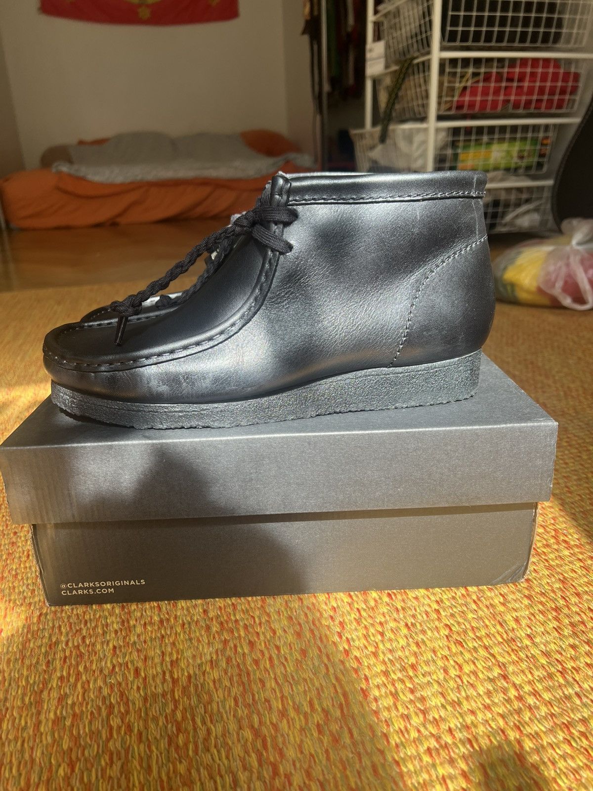 Clarks Clarks Wallabee Originals Black Leather Size US 10.5 / EU 43-44 - 8 Thumbnail