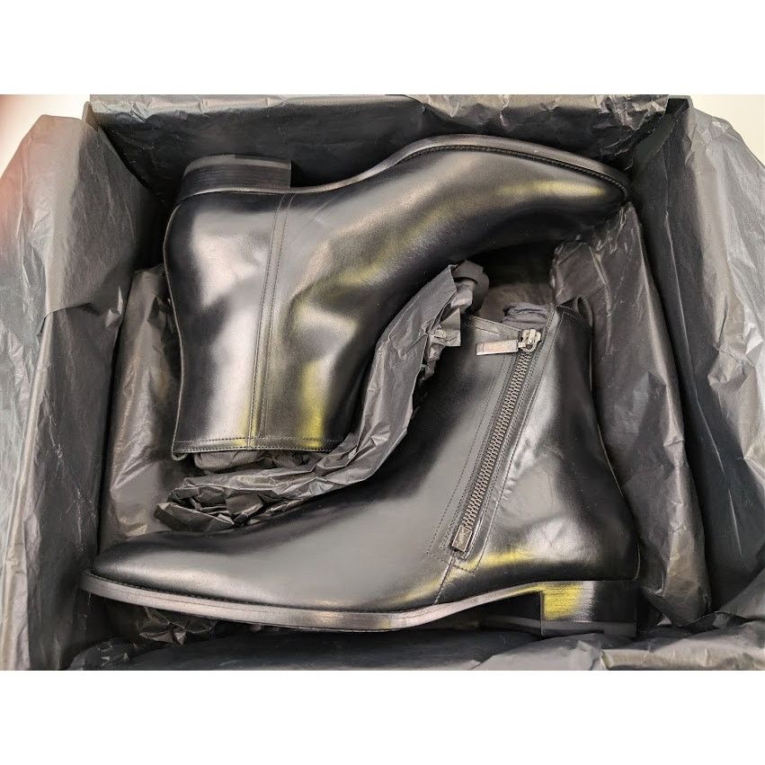 Saint Laurent Paris o1rshd1 Leather Shezan Wyatt 30 Chelsea Boots in Nero Size US 10.5 / EU 43-44 - 22 Thumbnail
