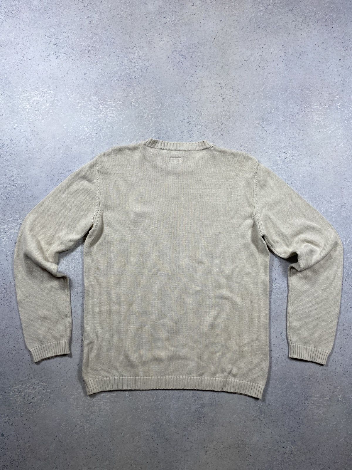 Armani Armani Jeans Mens White Sweater With Mini Logo Made in Italy Size US M / EU 48-50 / 2 - 2 Thumbnail