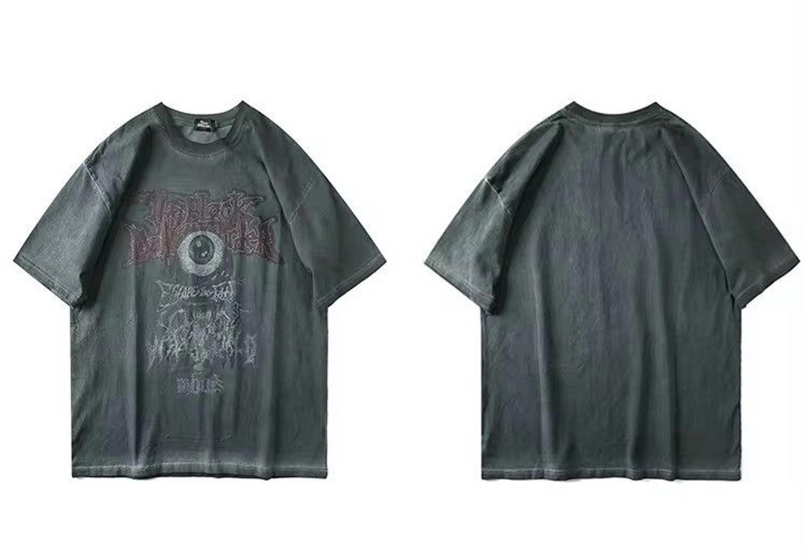 Japanese Brand Evil Eye Print Graphic Streetwear T Shirt Size US M / EU 48-50 / 2 - 2 Thumbnail