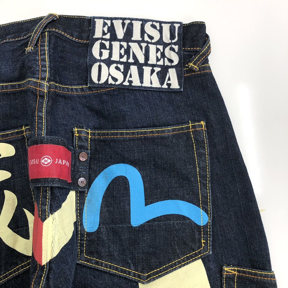 Evisu Rare🔥 Y2K Evisu Daicock Multi Pocket Selvedge Denim Jeans Size US 30 / EU 46 - 8 Thumbnail