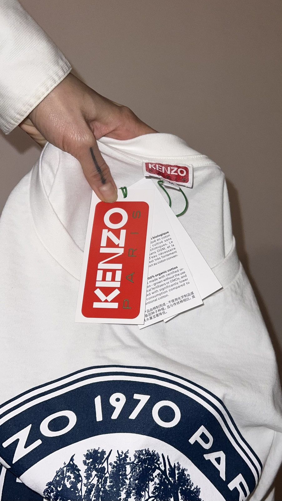 Kenzo Pull Kenzo new white and blue Size US M / EU 48-50 / 2 - 3 Thumbnail