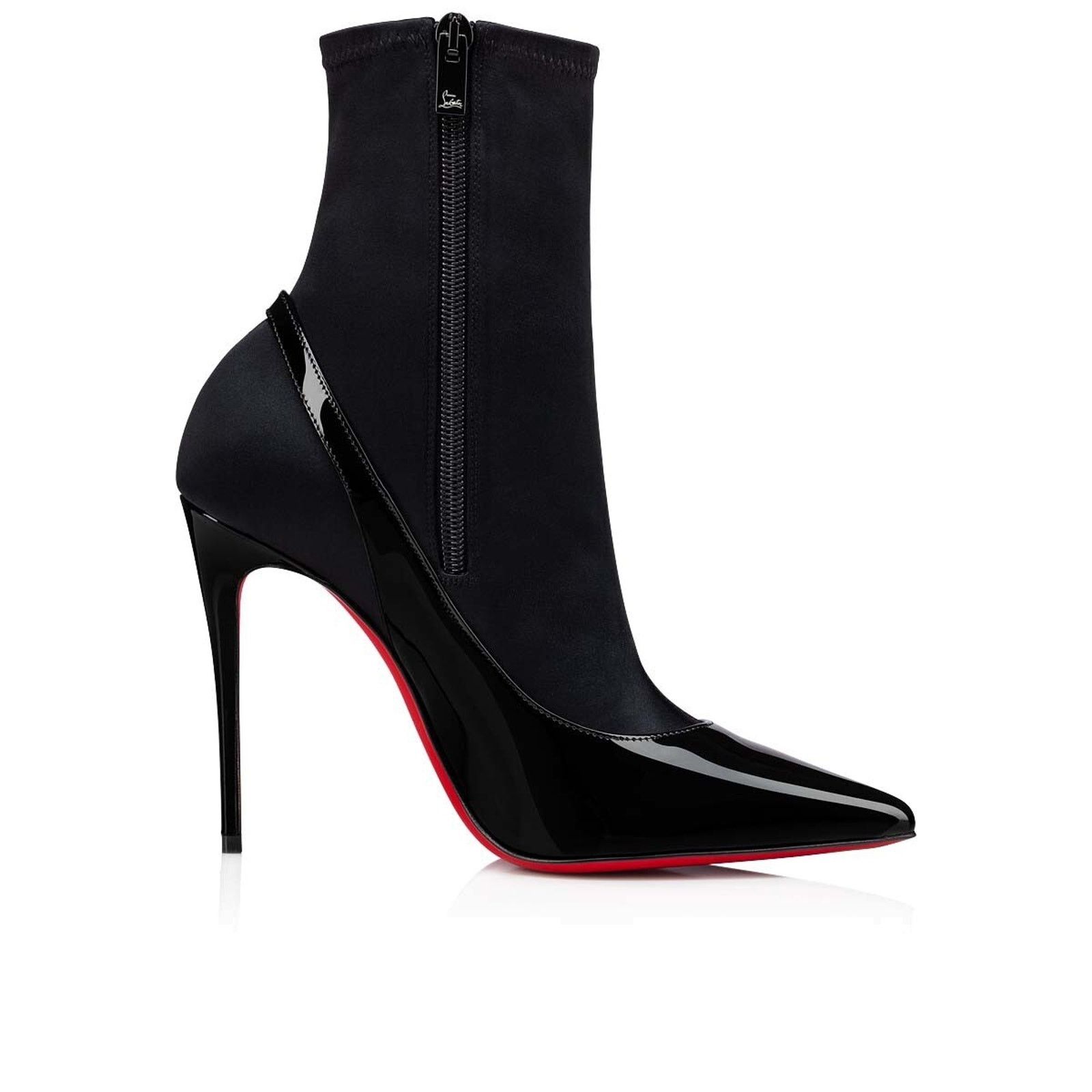 Christian Louboutin Christian Louboutin Jessie Booty Joli 100 Black Patent Satin Size US 8 / IT 38 - 8 Thumbnail