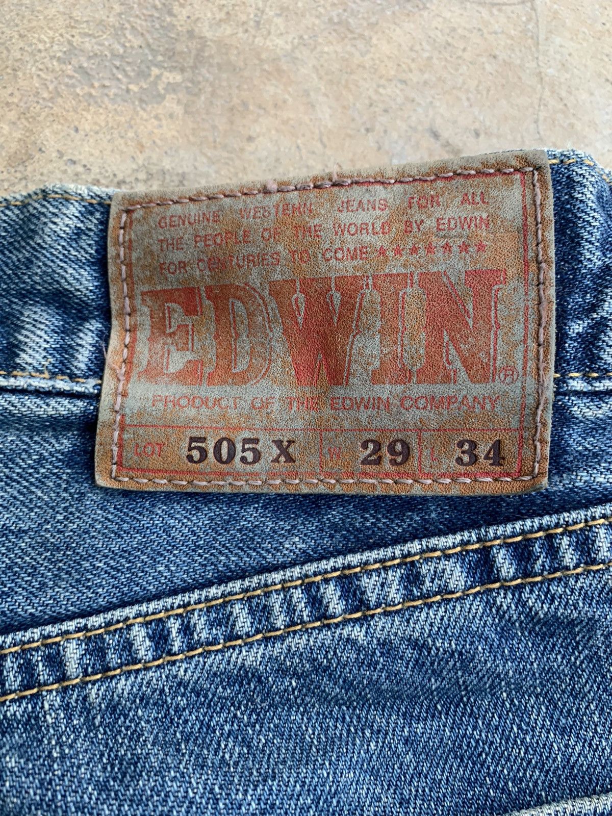 Edwin × Vintage Edwin 505X Selvedge distressed denim Size US 29 - 8 Thumbnail
