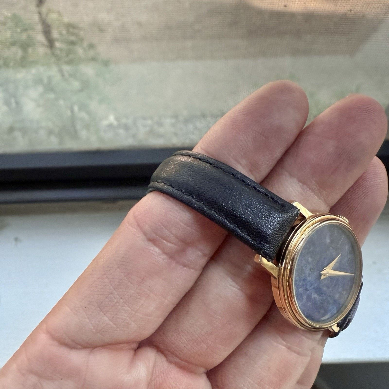 Vintage Vintage Eska Quartz Gold Plated Watch Lapis Lazuli Ladies 24 Size ONE SIZE - 3 Thumbnail