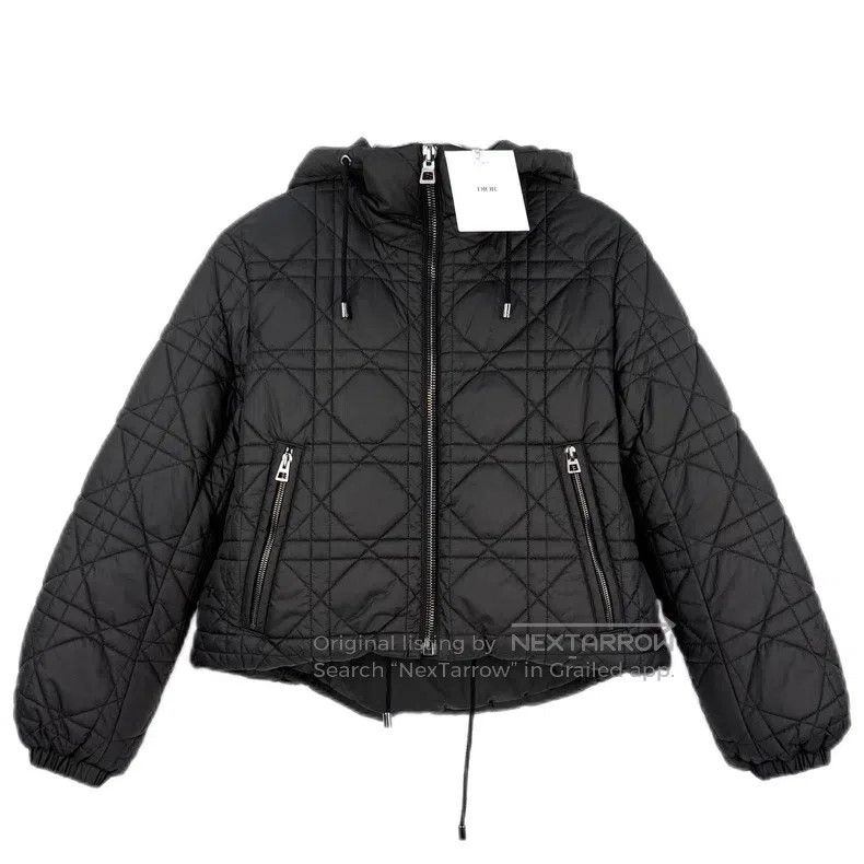 Dior Dior Black Embroidered Bee Hooded Down Jacket Size XS / US 0-2 / IT 36-38 - 1 Thumbnail
