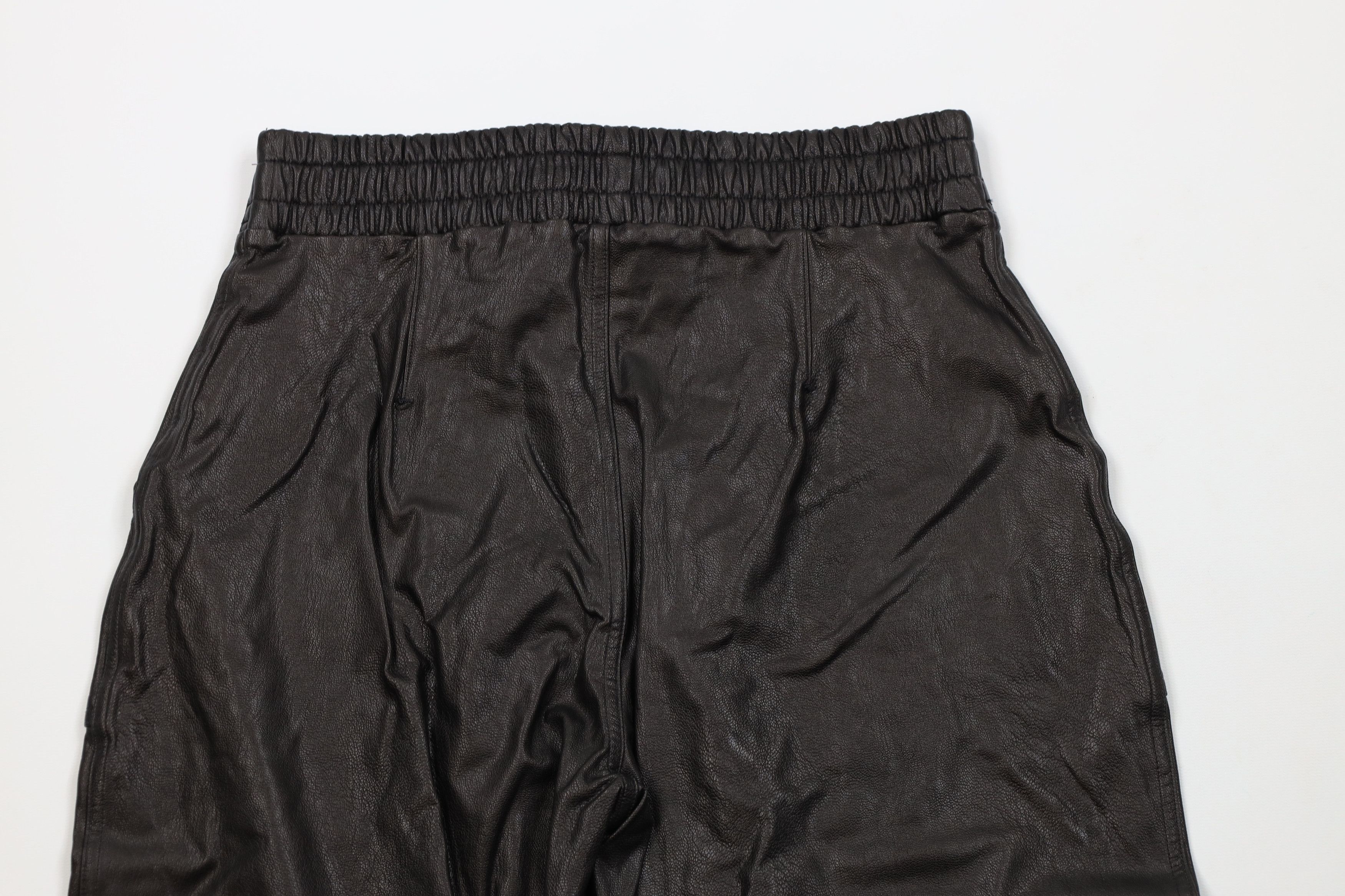 Vintage Spanx Faux Leather Like Joggers Pants Black Noir Cuffed Size 28" / US 6 / IT 42 - 8 Thumbnail