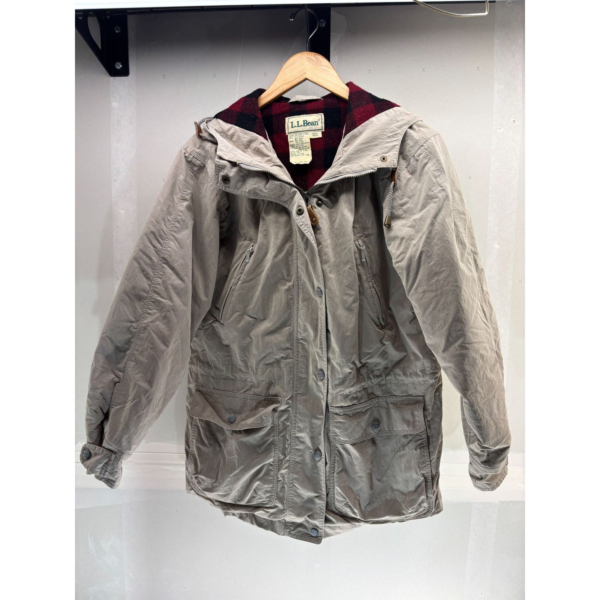 L.L. Bean Vintage L.L. Bean Womens Medium Hooded Jacket Parka Coat Cot Size M / US 6-8 / IT 42-44 - 1 Thumbnail