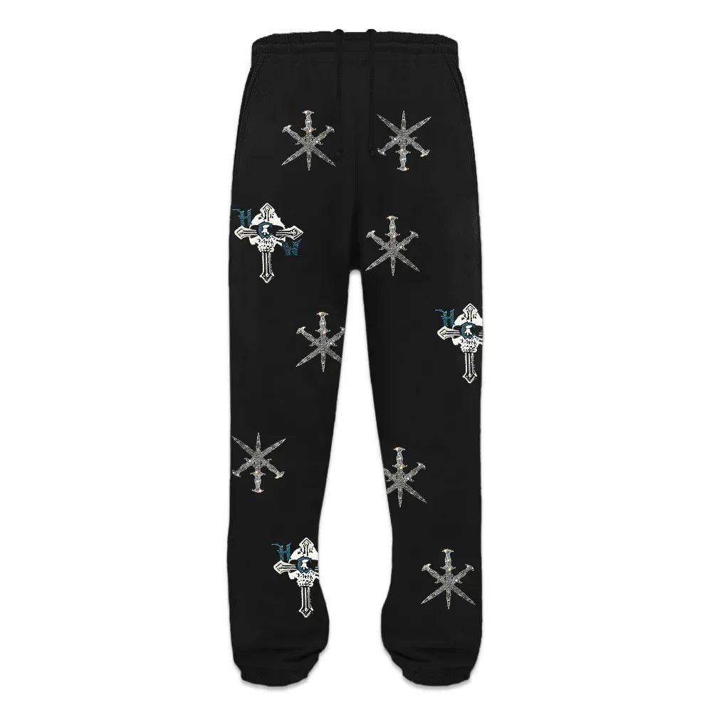 Unknown London Unknown London Rhinestone Joggers – Size L Size US 32 / EU 48 - 1 Thumbnail