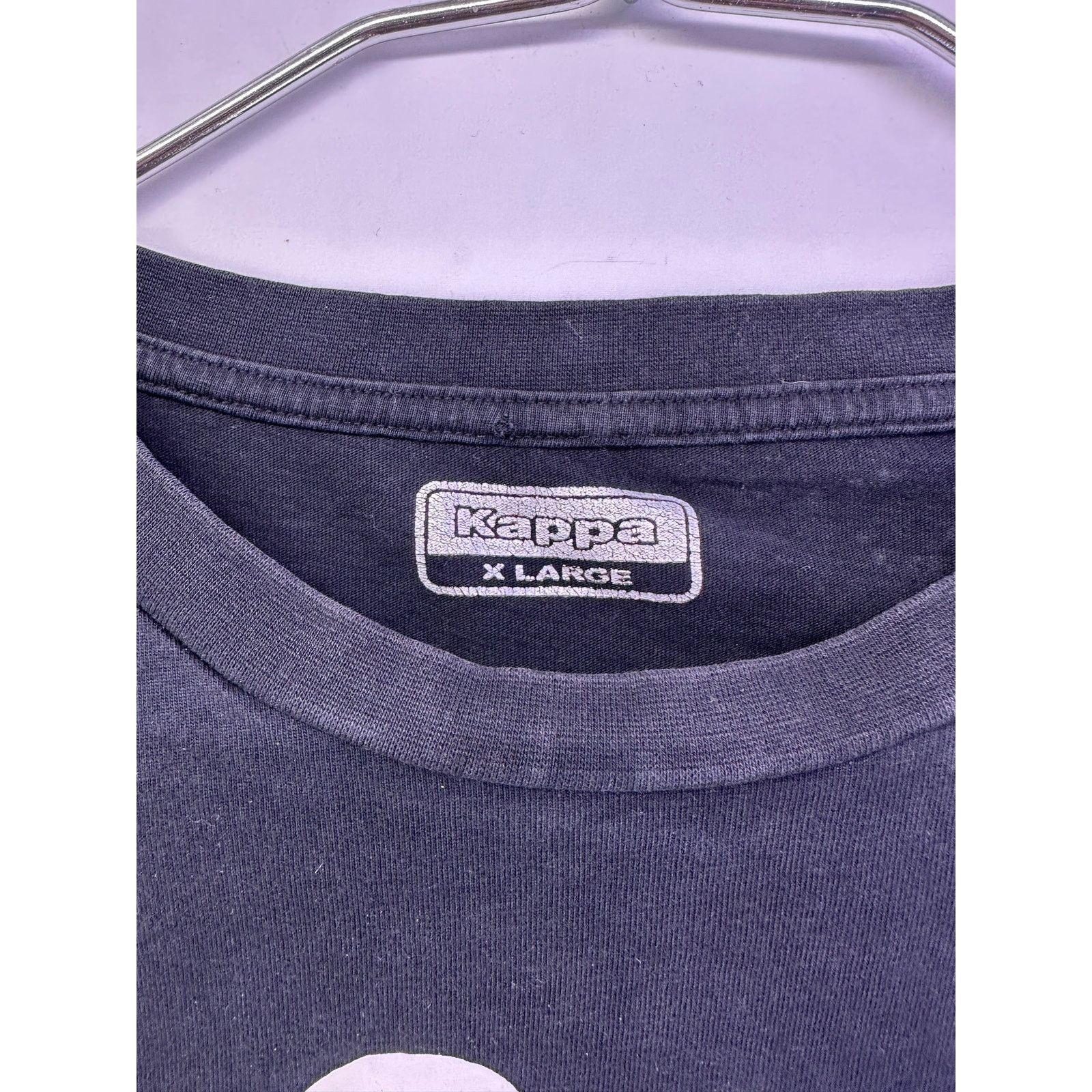 Kappa Kappa Black Tshirt Rough Worn In Size XL Size US XL / EU 56 / 4 - 5 Thumbnail
