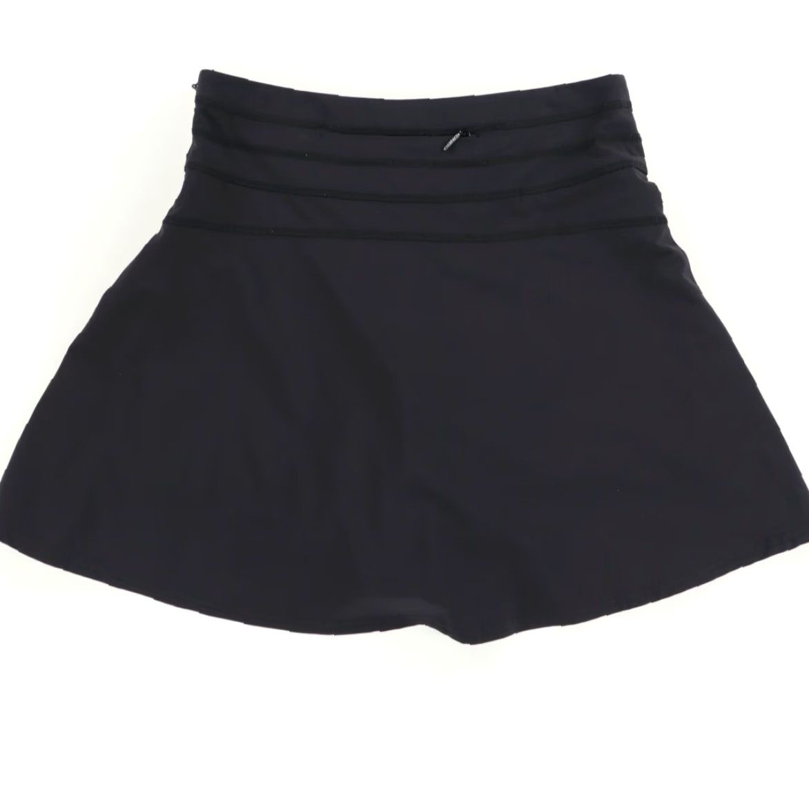 Athleta Athleta Skort Black Women's 0 All Day High Stretch Polyester Woven Relaxed Inseam 16in Zip Front Casual Activewear Size 25" / US 0 / IT 36 - 4 Thumbnail