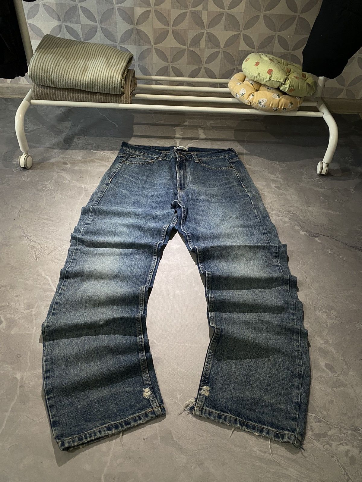 Japanese Brand SWAG Baggy Vintage Jeans Number Nine style- Y2K Drip Rare Size US 31 - 1 Thumbnail