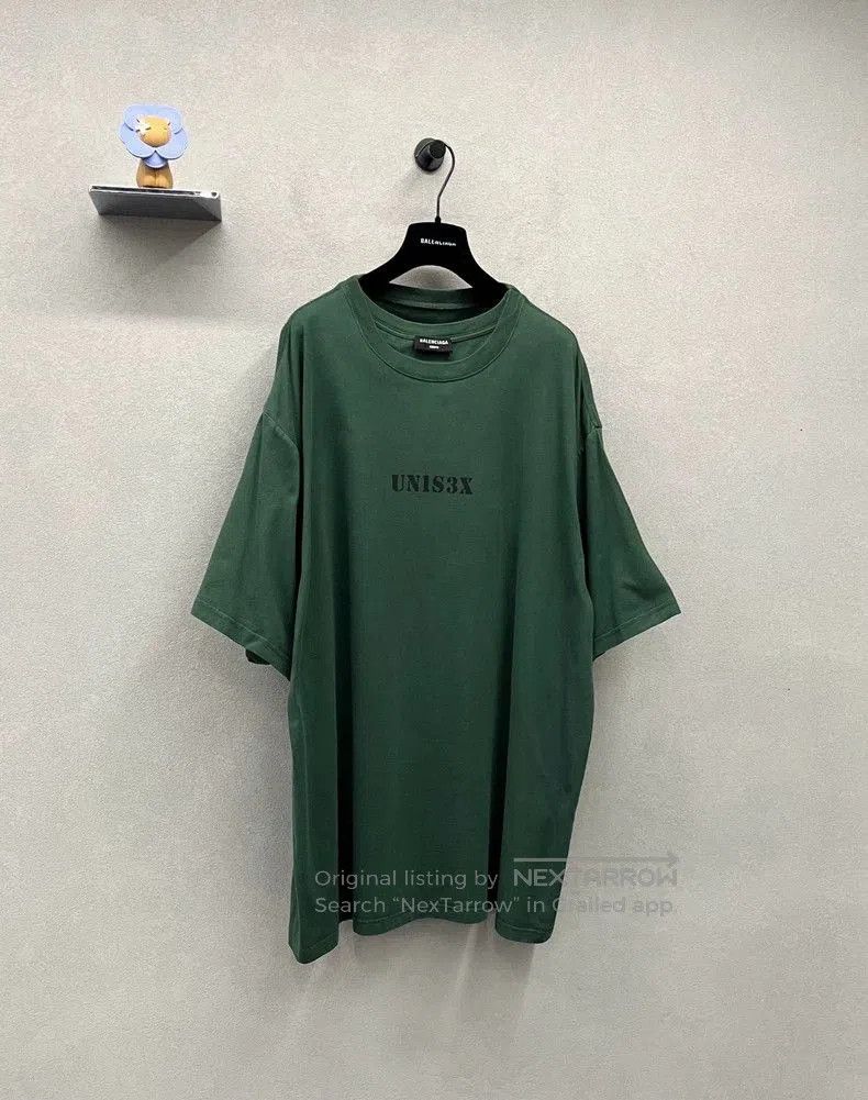 Balenciaga Balenciaga Letter Print Green Short Sleeve T-Shirt. Size US L / EU 52-54 / 3 - 5 Thumbnail