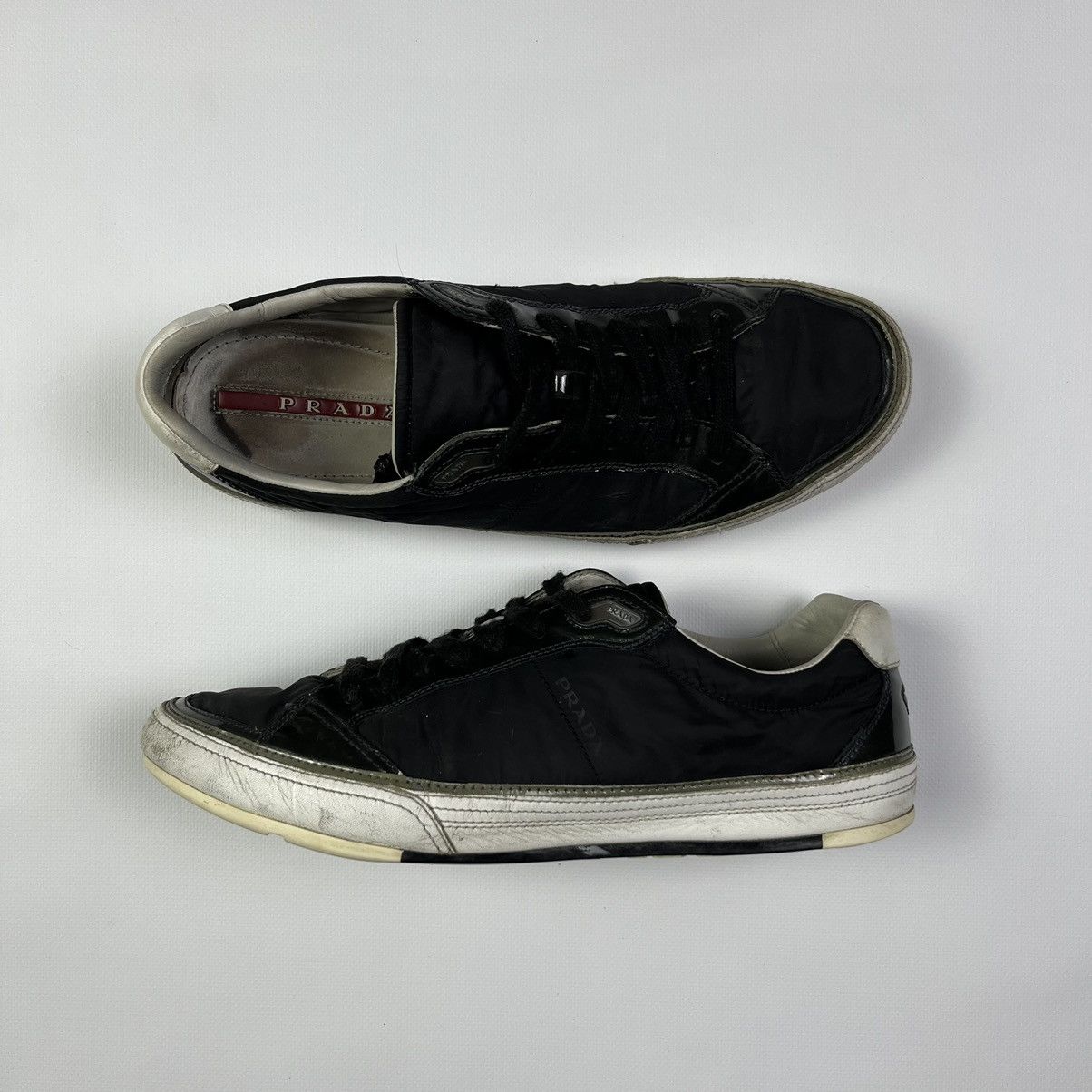 Prada × Vintage Prada Milano Vintage Low Sneakers Black Luxury Size US 8 / EU 41 - 1 Thumbnail