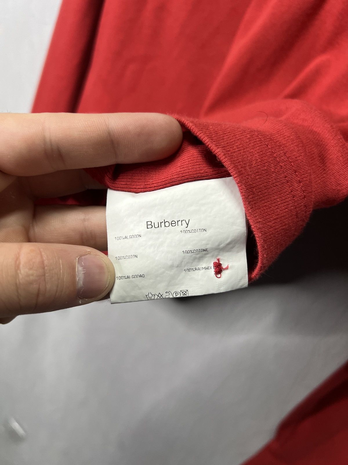Burberry Burberry London Red Long Sleeve Polo Shirt Size M / US 6-8 / IT 42-44 - 10 Thumbnail