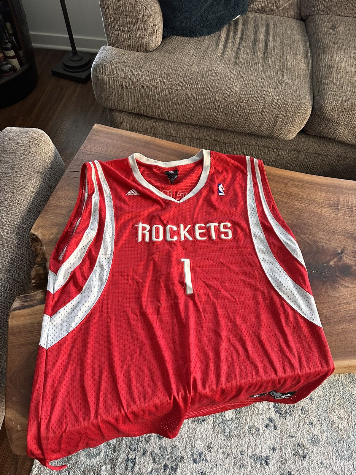 Adidas Adidas Tracy McGrady Houston Rockets Jersey 2XL Size US XXL / EU 58 / 5 - 1 Thumbnail