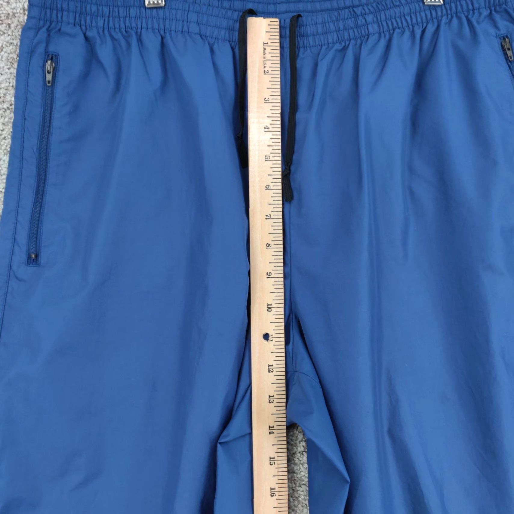 Nike VINTAGE Nike Pants Mens Large Blue Unlined Track Warmup Jogger Ankle Zip Y2k Size US 33 - 2 Thumbnail