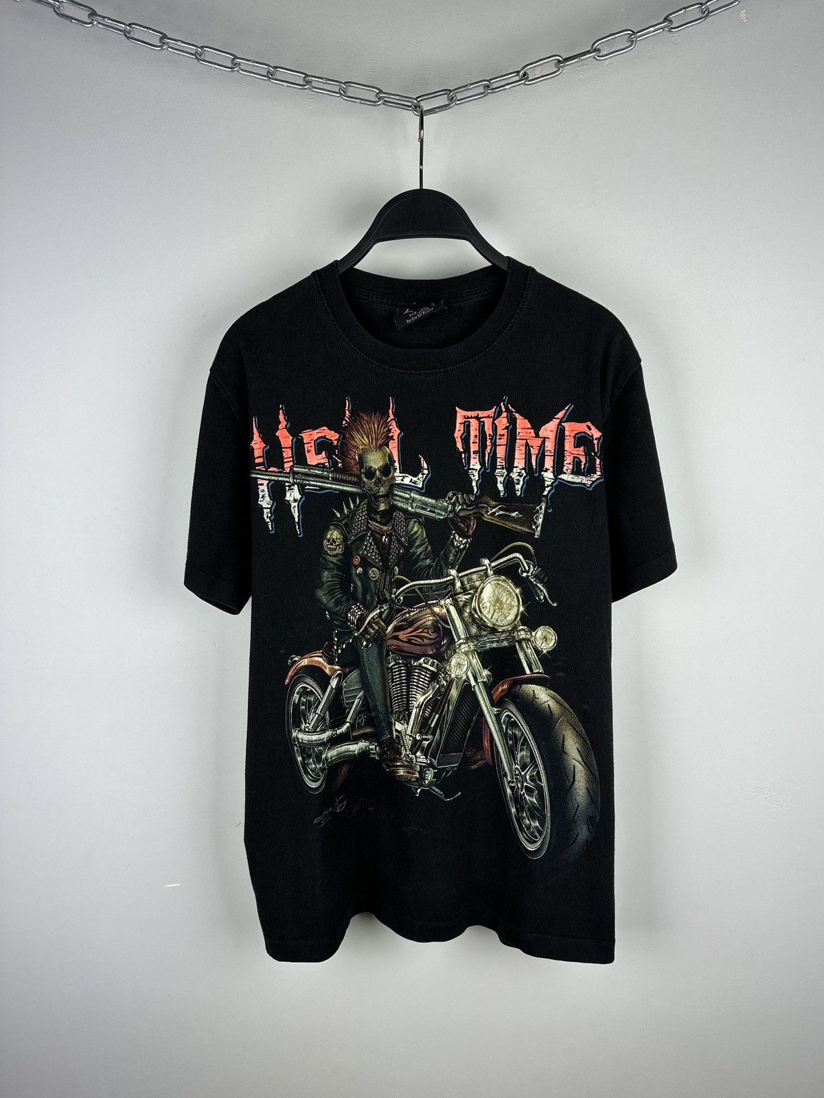 Vintage Vintage Y2K Skull Biker T-shirt Size US M / EU 48-50 / 2 - 1 Thumbnail