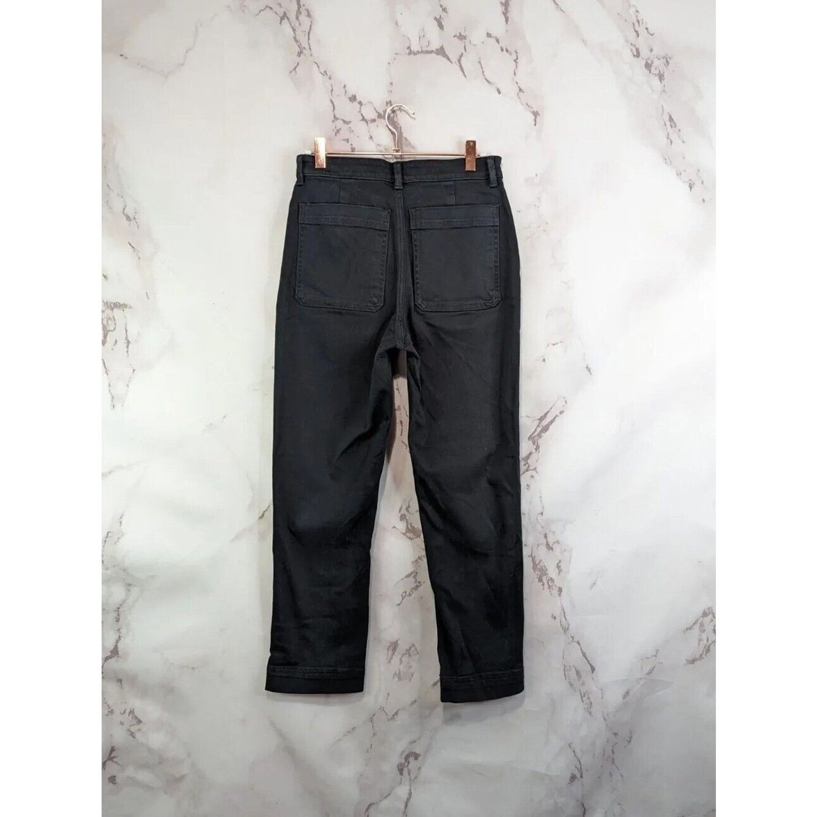 Everlane Everlane Pant Women 2 Slim Leg Crop Black High Rise Ankle Size 26" / US 2 / IT 38 - 6 Thumbnail