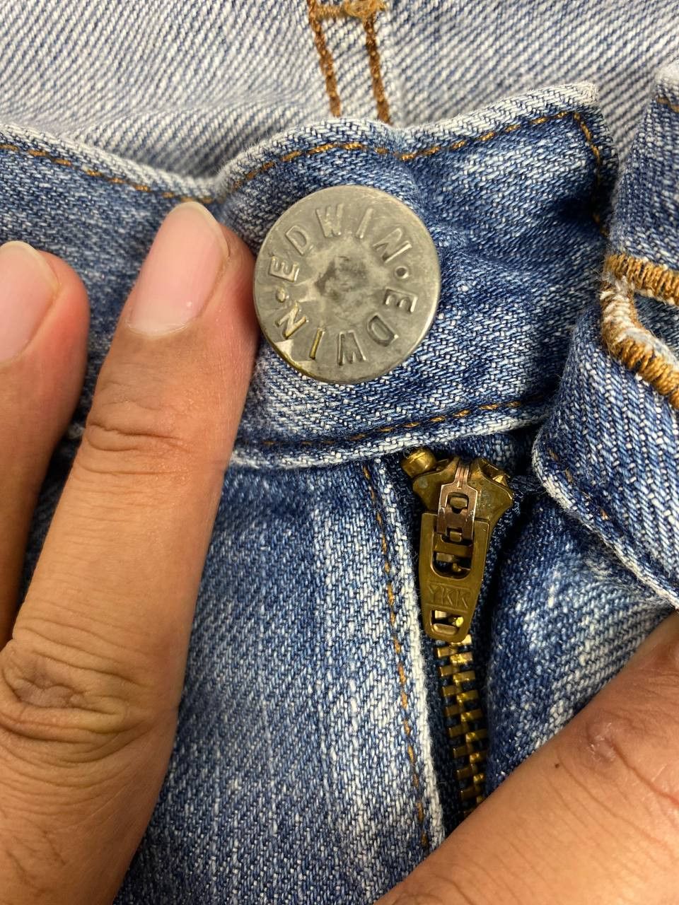 Edwin vintage edwin japan white label distressed denim Size US 37 - 11 Thumbnail