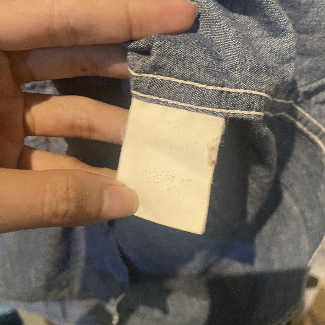 Bape Bape A Bathing Ape Rare Selvedge Chambray Denim Work Shirt Size US L / EU 52-54 / 3 - 13 Thumbnail