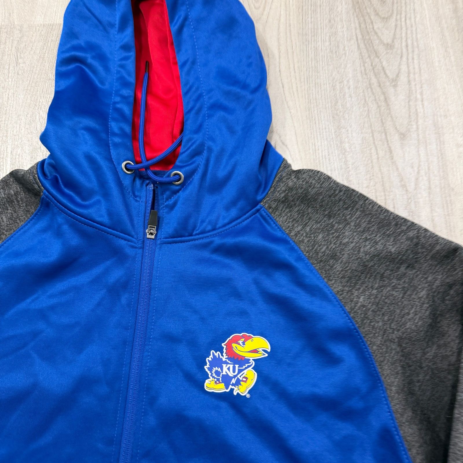 Colosseum Athletics Kansas Jayhawks Full Zip Hoodie Men's Extra Large Pullover Size US XL / EU 56 / 4 - 3 Thumbnail