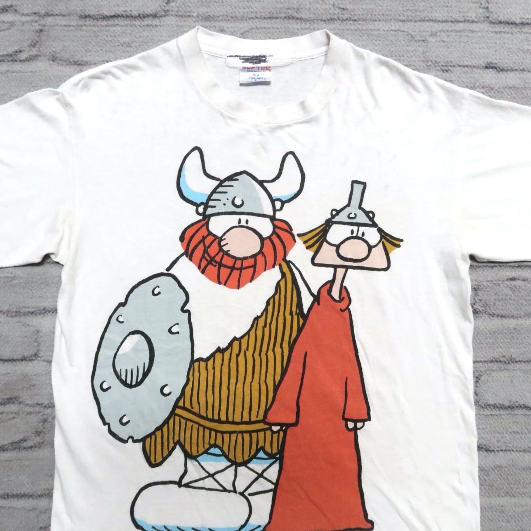 Vintage Vintage Hagar the Horrible Comic Strip Promo Art Shirt L White Men XS? Size US L / EU 52-54 / 3 - 2 Thumbnail