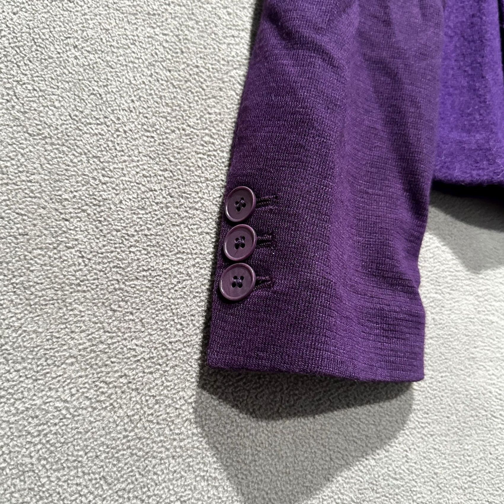 Talbots Talbots Blazer Jacket Womens 10 Purple Rayon Wool Blend 2 Button Notch EUC Size L / US 10 / IT 46 - 7 Thumbnail