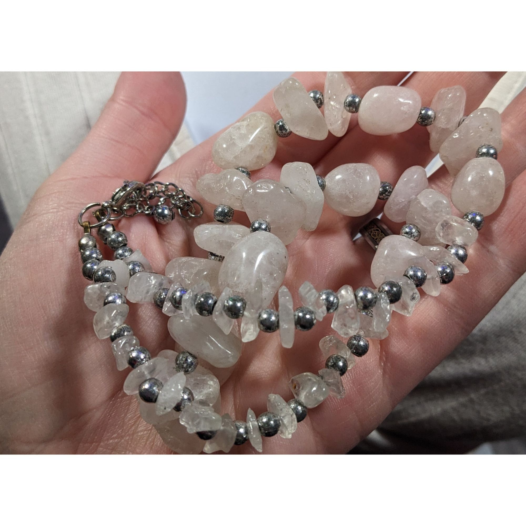 Other Vintage Natural White Quartz Chunk Beaded Necklace Size ONE SIZE - 3 Thumbnail