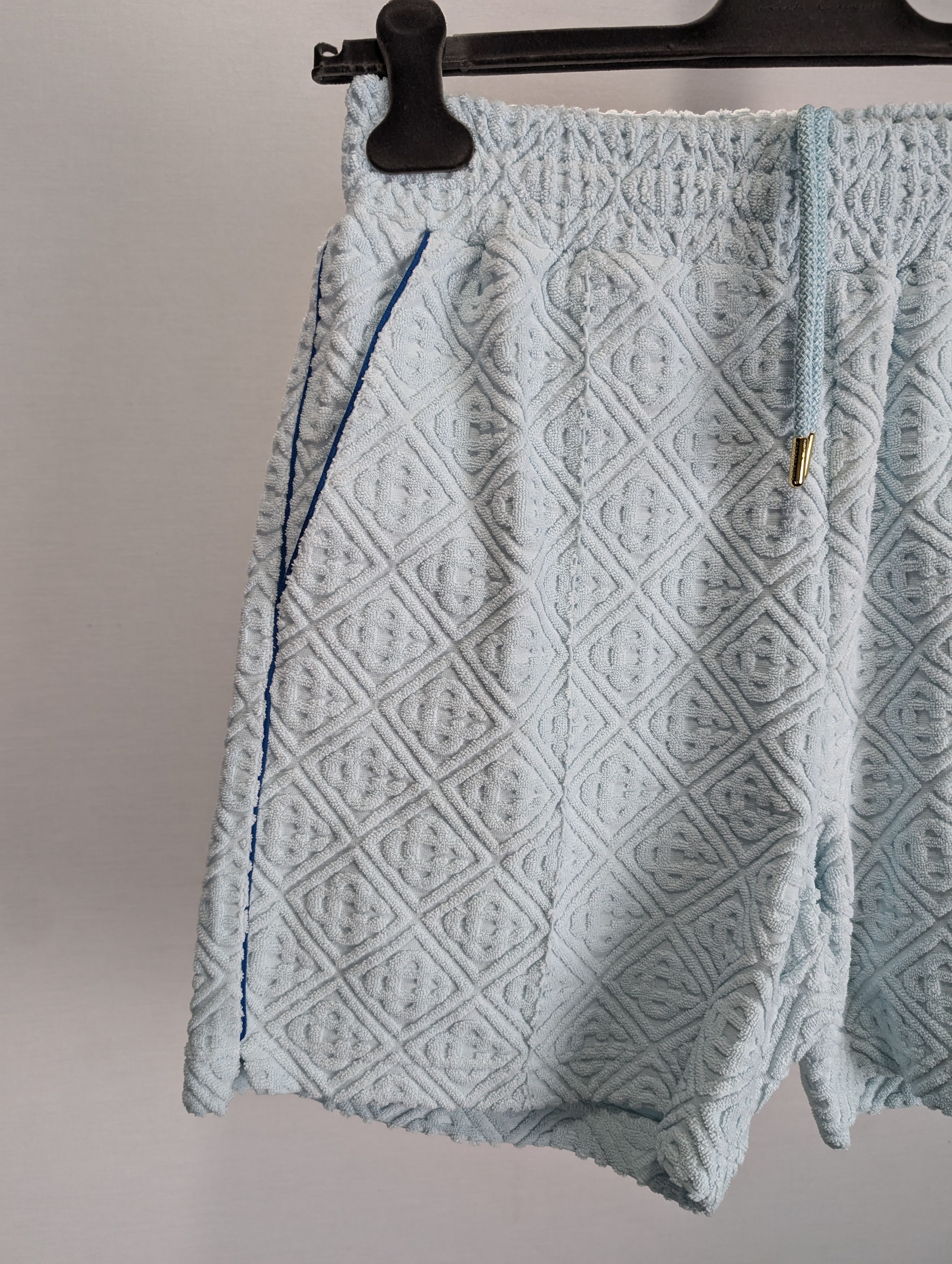 Casablanca o1rshd1 DUP / Towelling Monogram Shorts in Light Blue Size US 30 / EU 46 - 3 Thumbnail