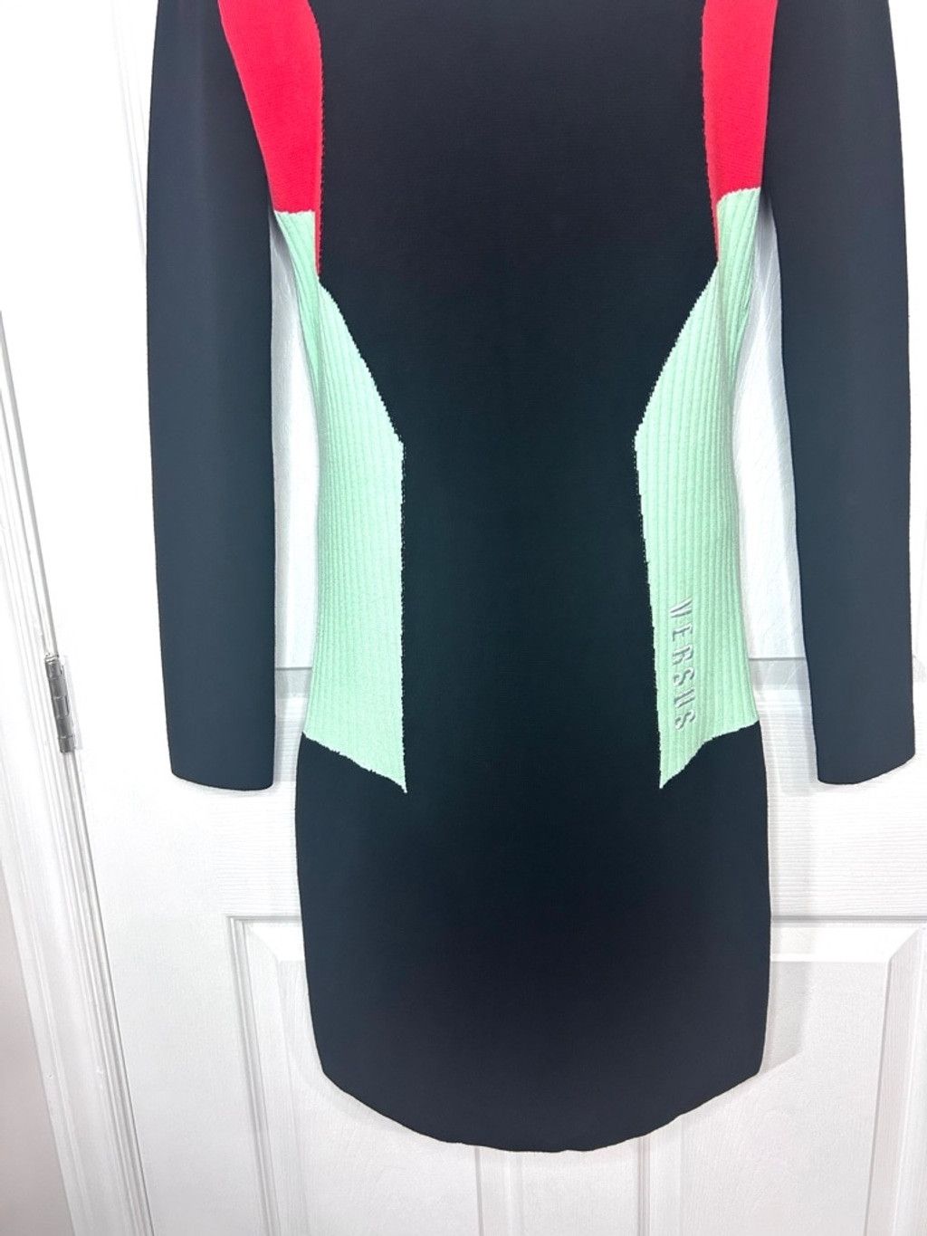 Versus Versace Women's Versus Versace Knit Dress, Size S, Black & Red Size S / US 4 / IT 40 - 2 Thumbnail