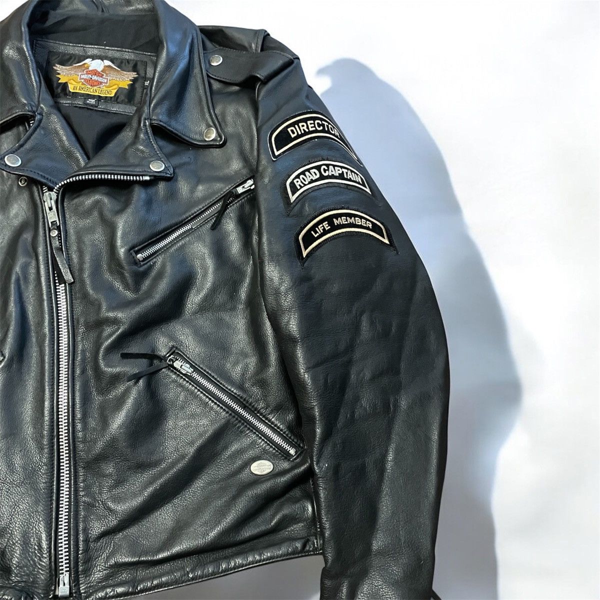 Harley Davidson Vintage Harley Davidson Leather Jacket Motorcycle Fashion Size US XL / EU 56 / 4 - 4 Thumbnail