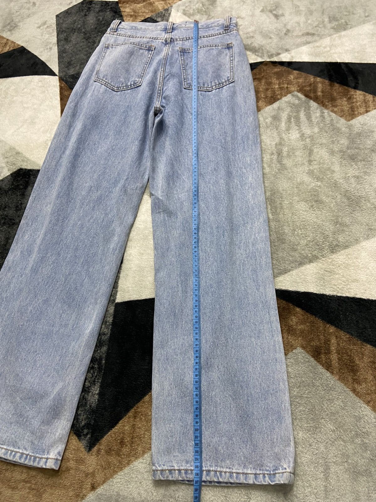 KIMHEKIM KIMHEKIM Heart Stample Sky Blue High Waist Jeans Size 31" - 9 Thumbnail