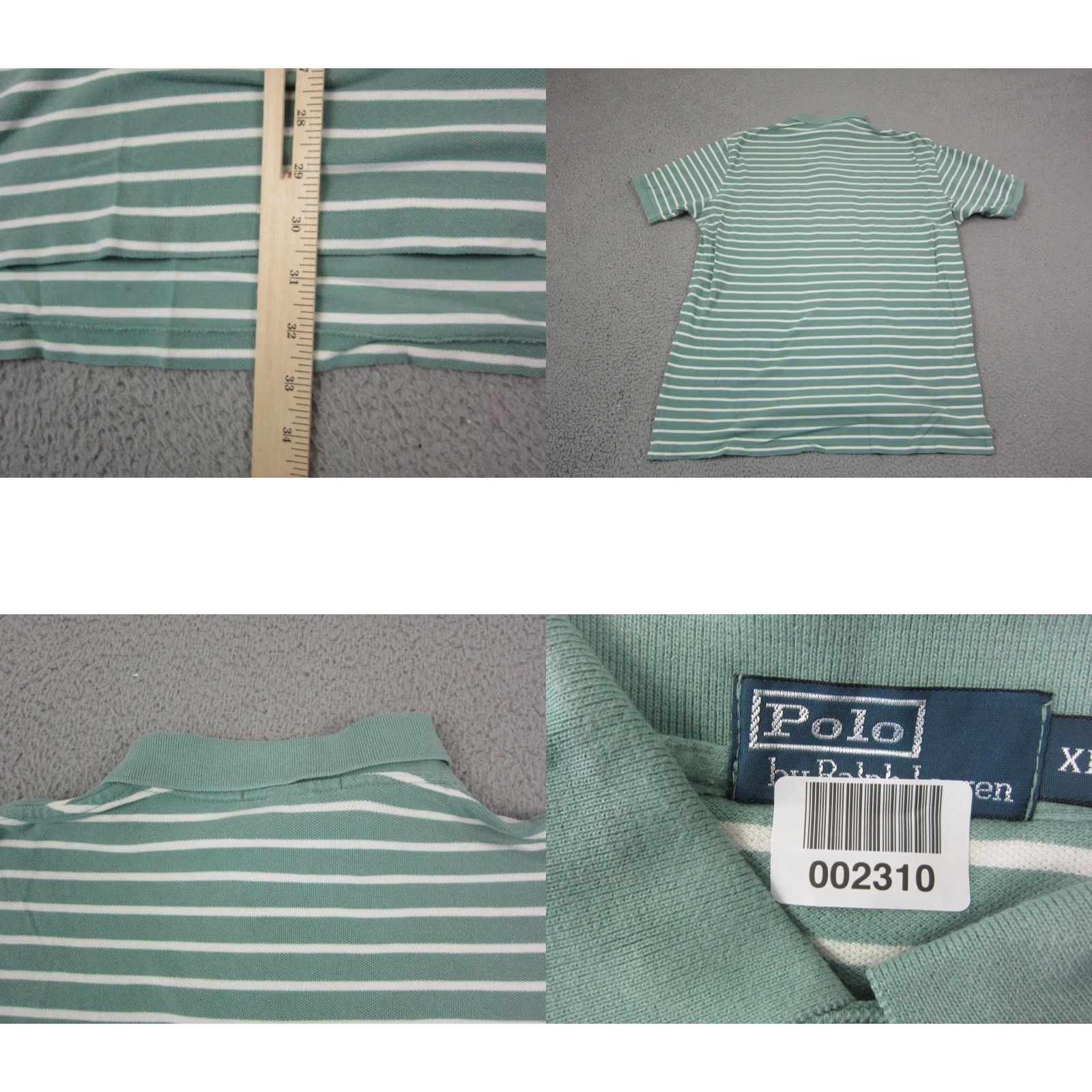 Polo Ralph Lauren VINTAGE Polo Ralph Lauren Polo Shirt Mens XL Green Striped 90s Golf Polo Shirt Mens XL Green Polo Ralph Lauren Shirt Size US XL / EU 56 / 4 - 8 Thumbnail