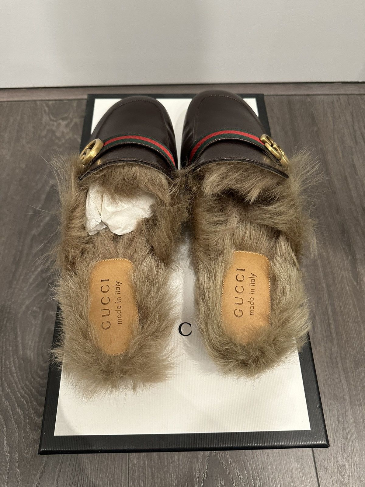 Gucci Gucci New Princetown fur Mules Size US 7 / EU 40 - 4 Thumbnail