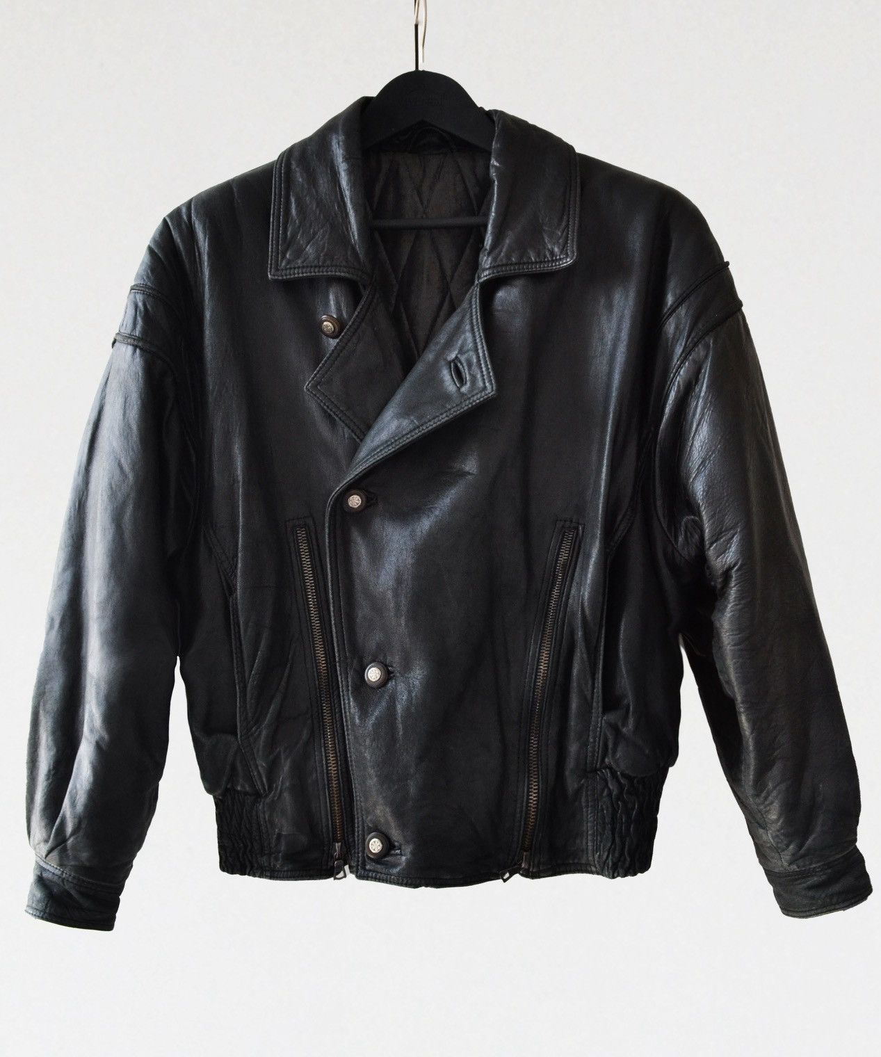 Ruffo Research RUFFO Leather Jacket Black Bomber Vintage 90s RAF SIMONS Size US M / EU 48-50 / 2 - 6 Thumbnail