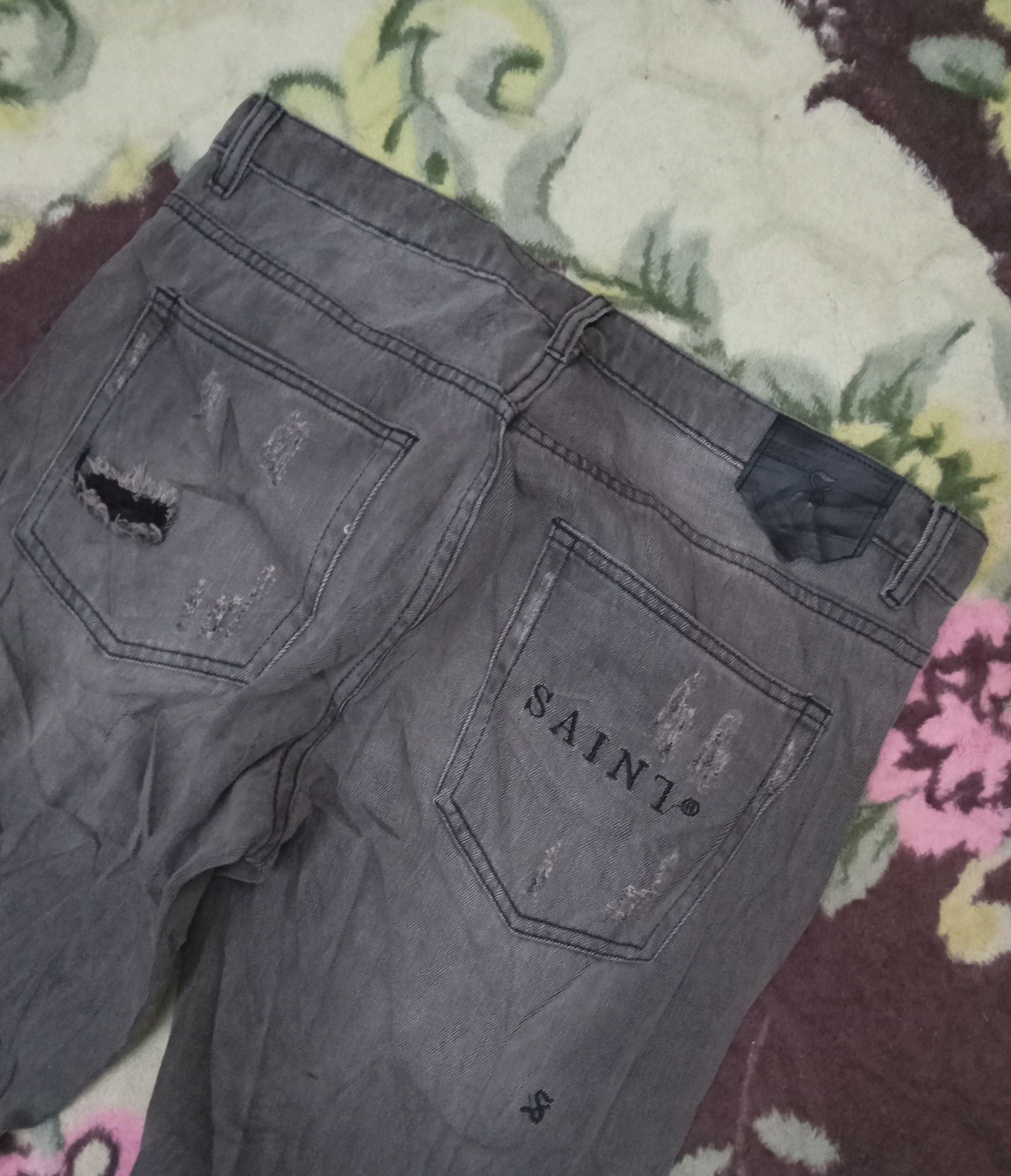 Other Saint Morta Destroyer Rare Design Distressed Jeans Size US 35 - 4 Thumbnail
