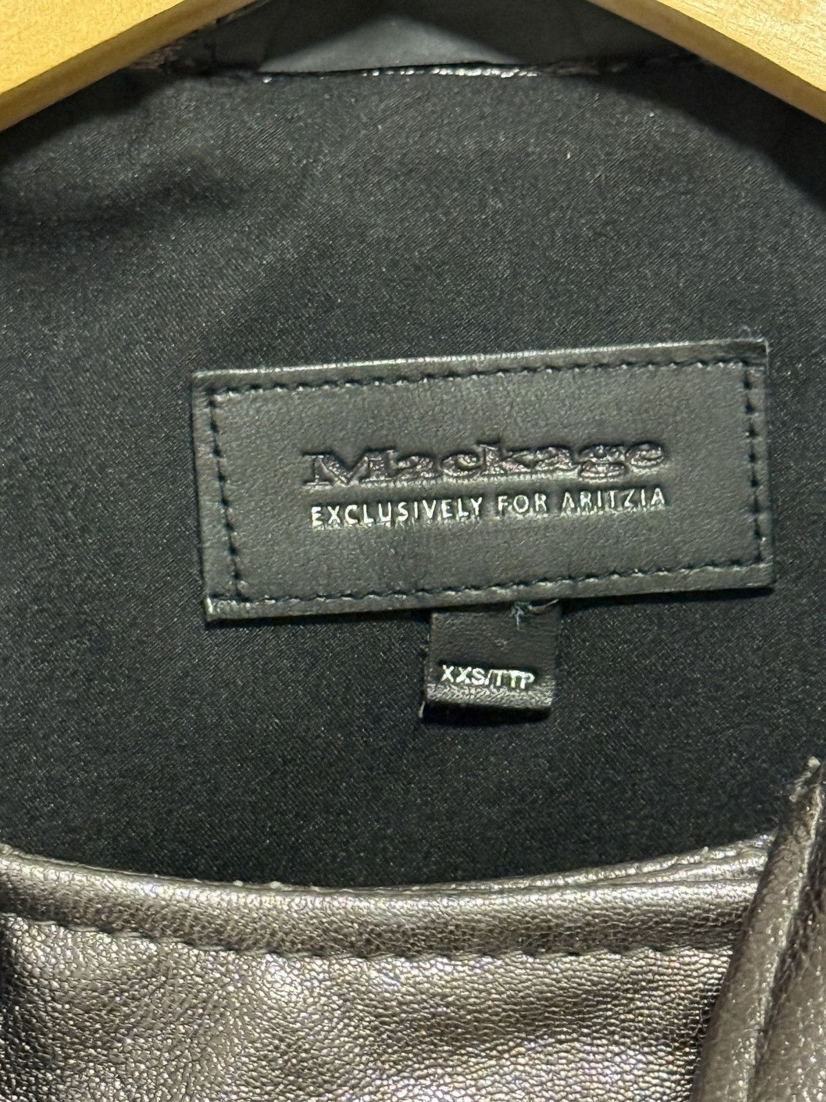 Mackage Mackage x Aritzia Metallic Lambskin Leather Moto Jacket XXS Size XXS / US 00 / IT 34 - 7 Thumbnail
