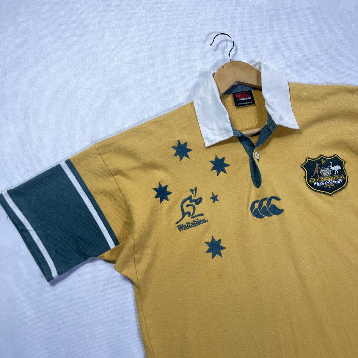 Canterbury of New Zealand × Vintage Vintage 2000s Wallabies Australia Rugby Union Shirt Size US L / EU 52-54 / 3 - 3 Thumbnail