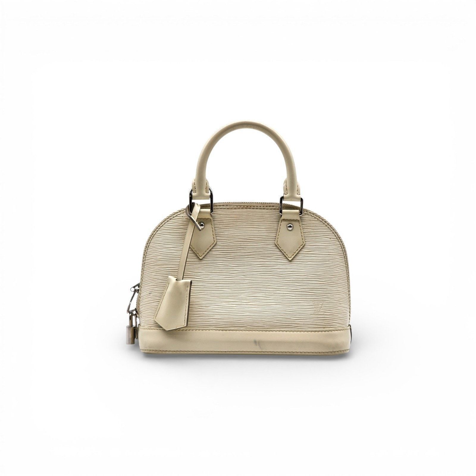 Louis Vuitton Alma BB Epi Leather Top Handle Bag Handbag Ivory Off-White Size ONE SIZE - 1 Thumbnail