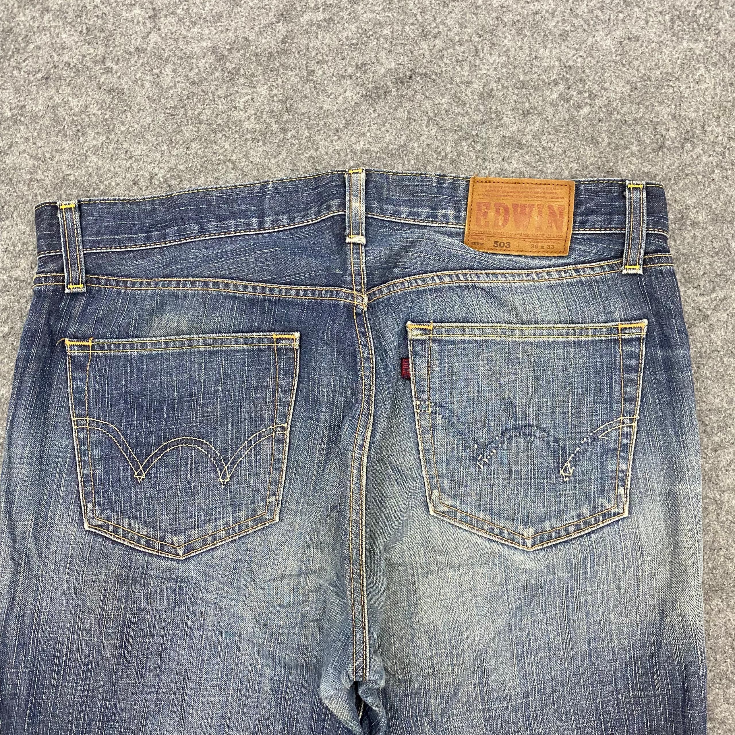 Edwin 💥Best Offer💥Vintage Edwin 503 Distressed Denim Size US 37 - 12 Thumbnail