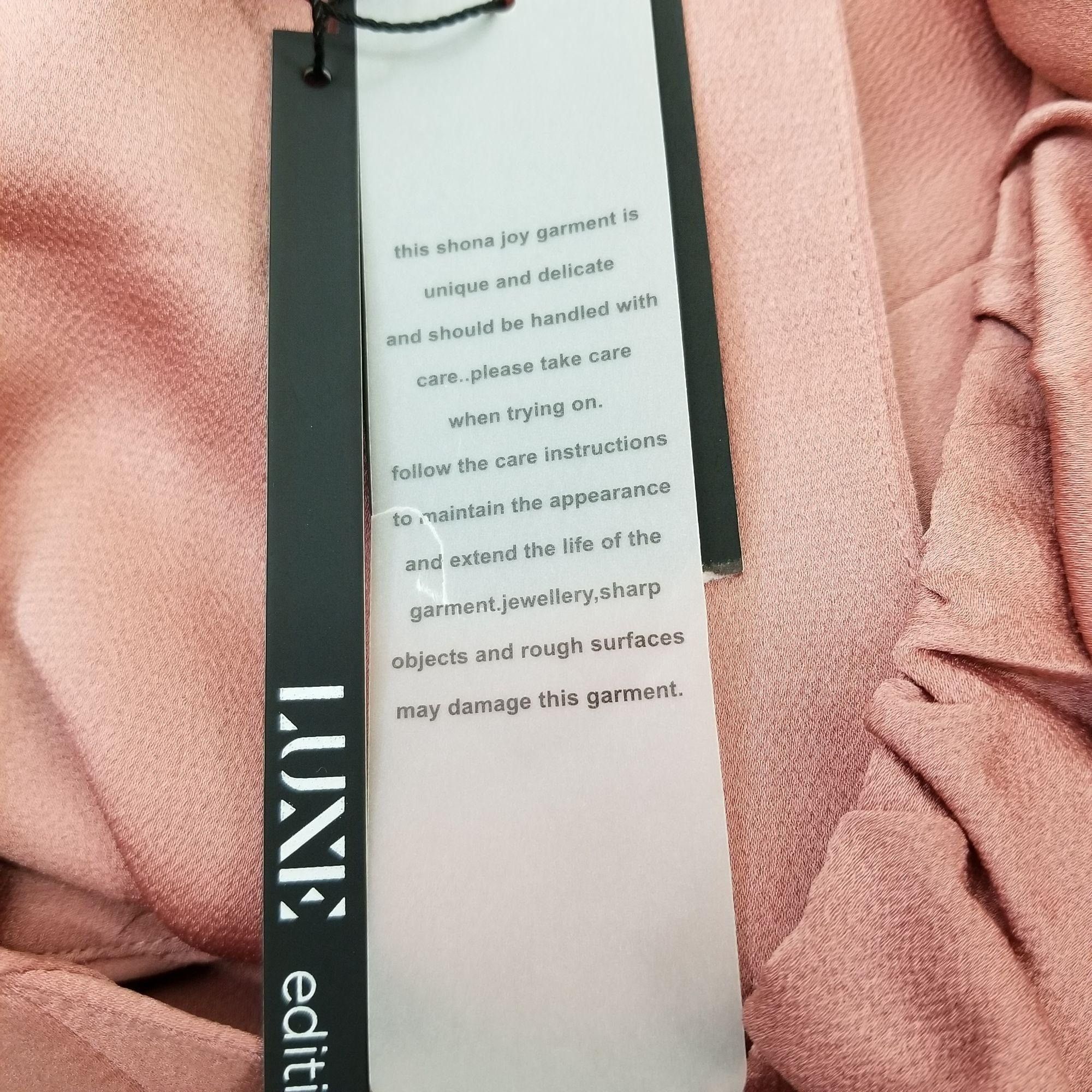 Shona Joy Shona Joy Luxe 10 Plunge Frill Draped Dress Rose Pink Formal Size L / US 10 / IT 46 - 9 Thumbnail