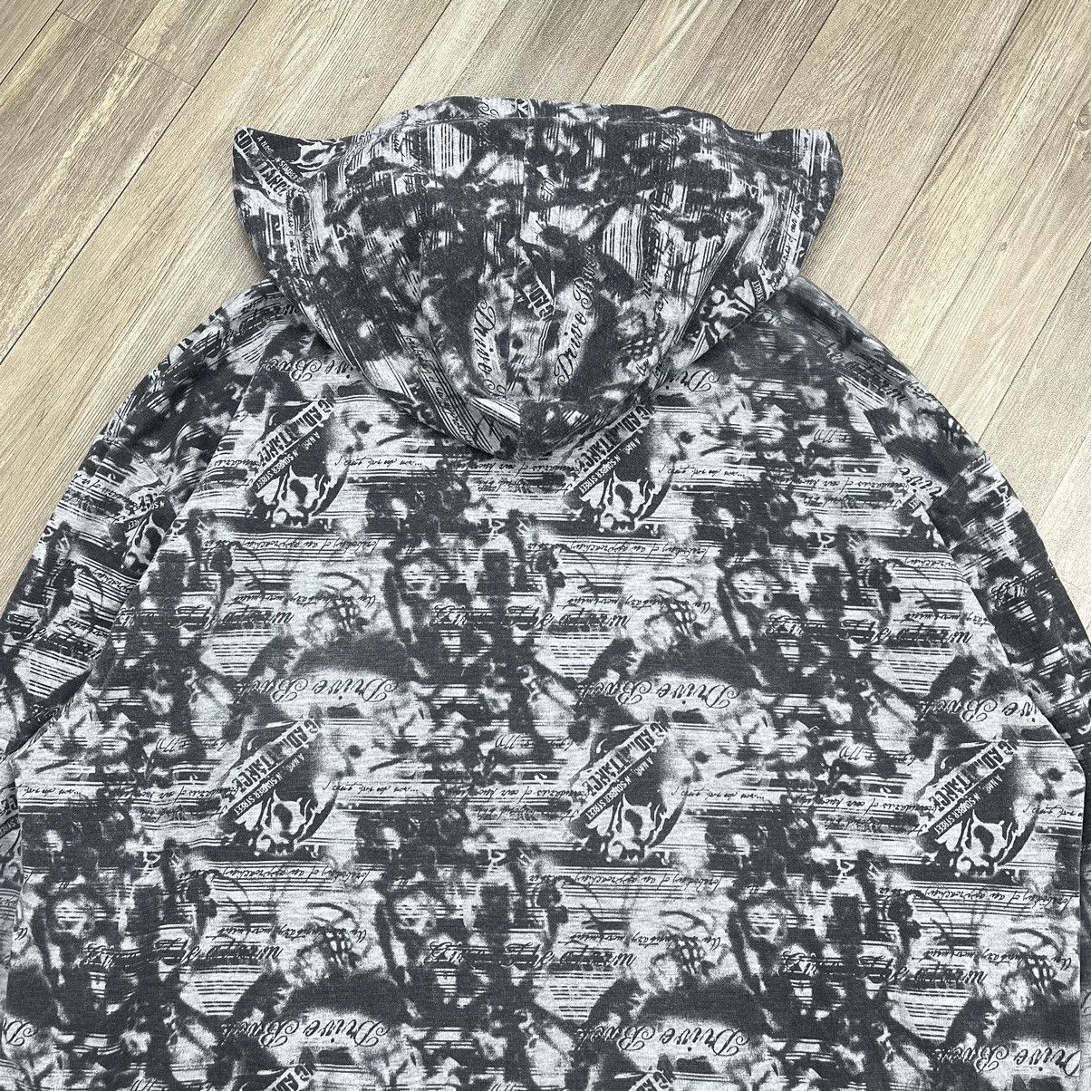 Affliction × If Six Was Nine × Japanese Brand Japanese Brand Full Print Grunge Poem Skull Lgb Zip Hoodie Size US XL / EU 56 / 4 - 13 Thumbnail