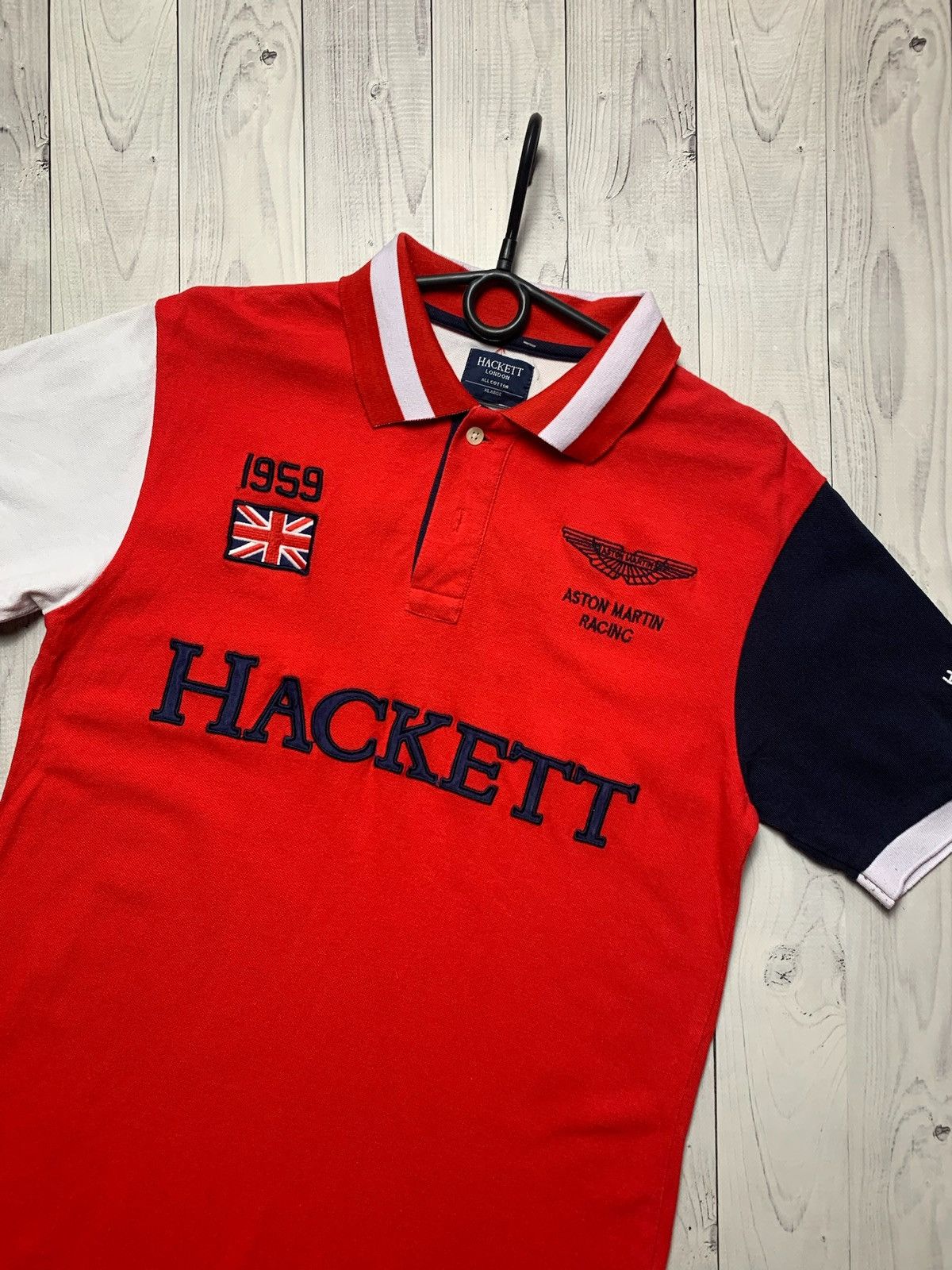 Hackett × Vintage Vintage Hackett Racing polo Aston Martin big logo size XL Size US XL / EU 56 / 4 - 4 Thumbnail