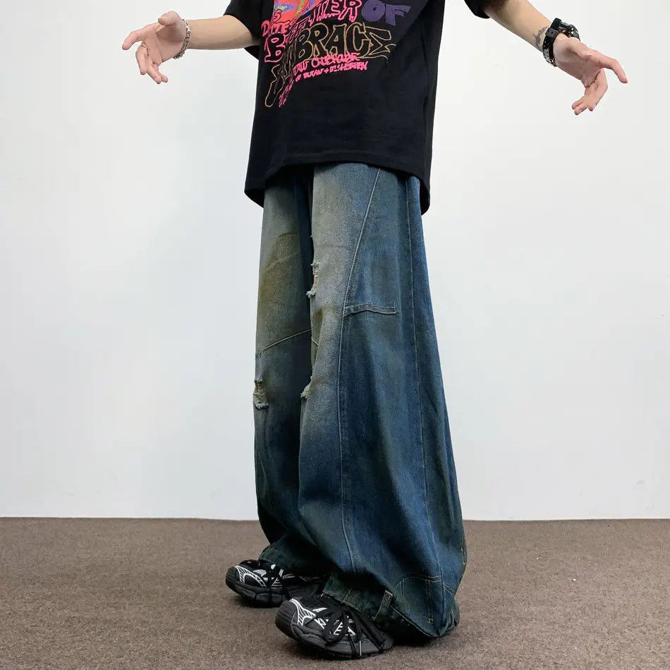 Japanese Brand × Jean Retro loose wide leg casual straight leg jeans Size US 32 / EU 48 - 5 Thumbnail