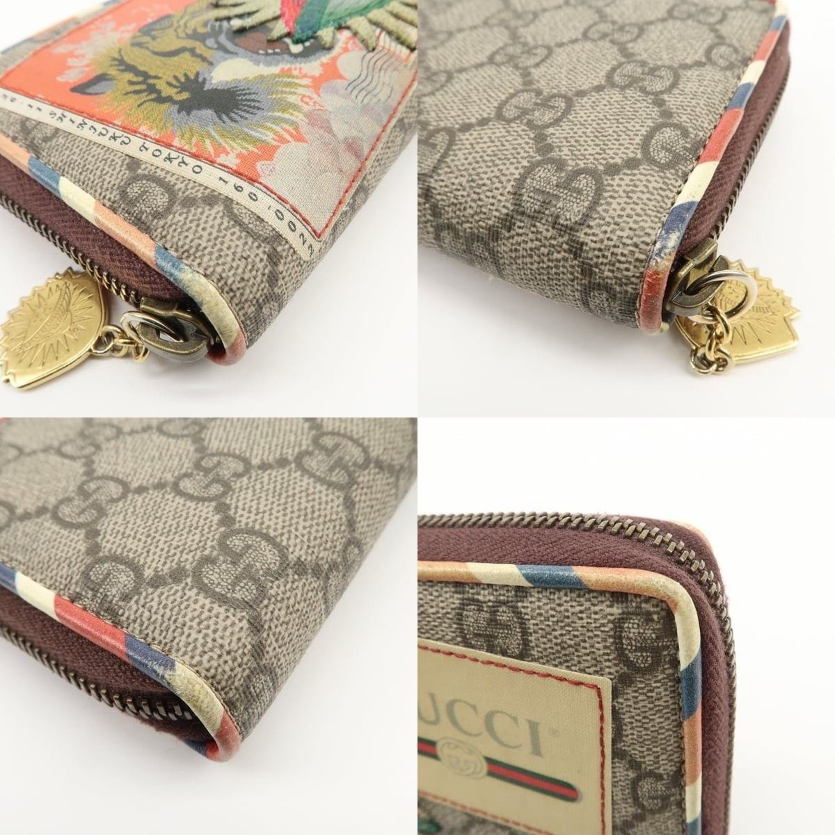 Gucci Gucci GG Supreme Courier Round Zippy Long Wallet Size ONE SIZE - 4 Thumbnail