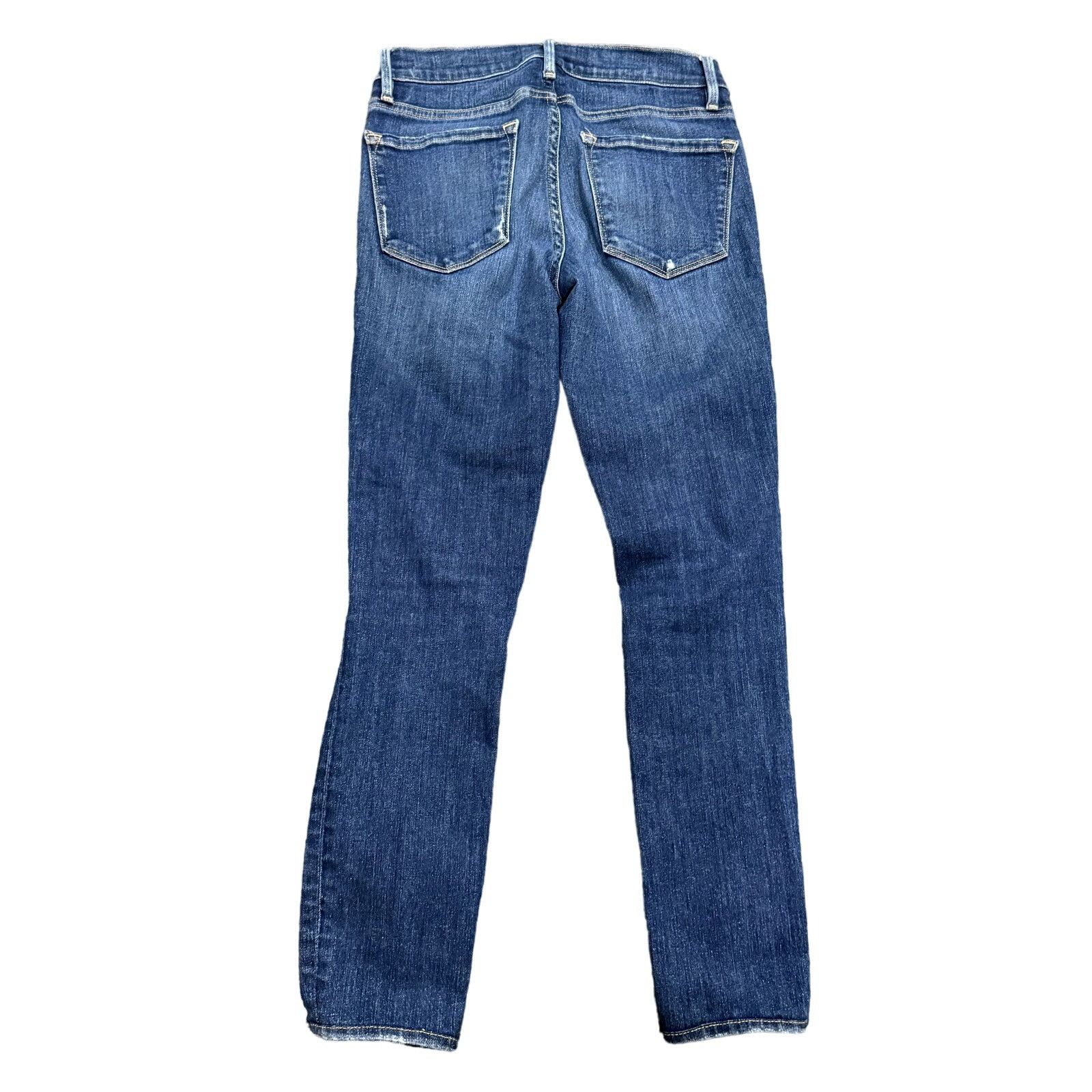 Frame Frame Denim Le Skinny de Jeanne Ripped Jeans in Blue Size 26 Size 26" / US 2 / IT 38 - 4 Thumbnail
