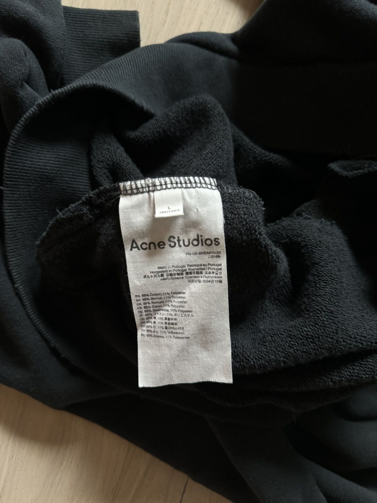 Acne Studios Acne Studios Black Logo Zip Sweatshirt Size US L / EU 52-54 / 3 - 6 Thumbnail