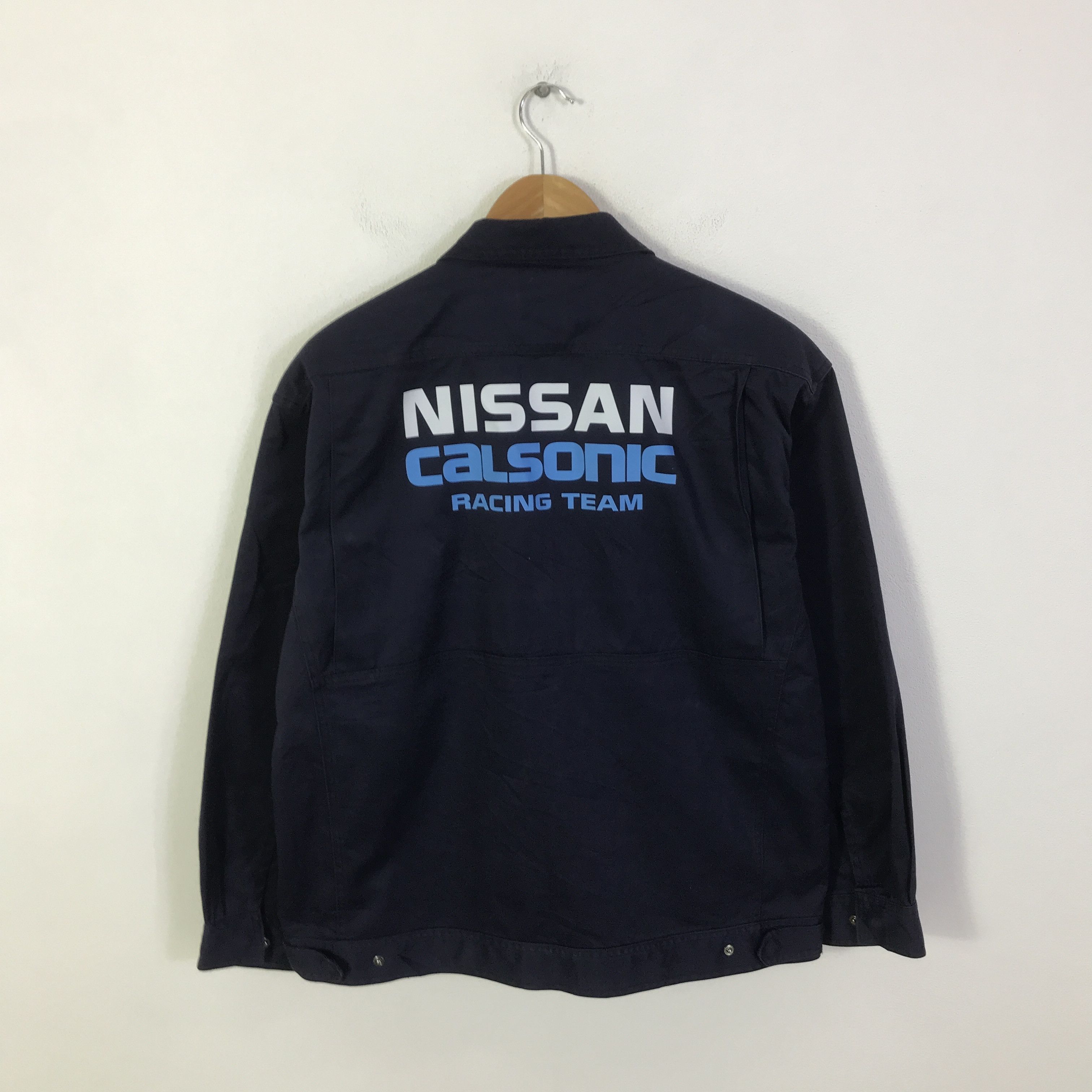 Japanese Brand nissan calsonic racing F1 japan navy custom jacket K97B14 Size US L / EU 52-54 / 3 - 1 Thumbnail